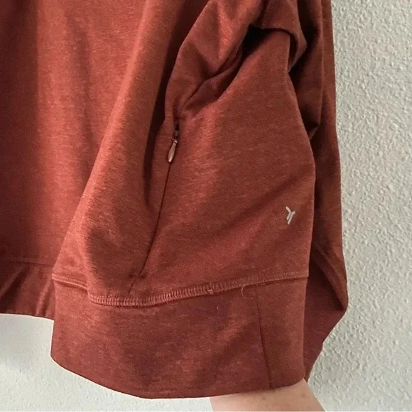 Old Navy XXL Cowlneck Cropped Pullover New Rust Athleisure Activewear Sporty - Picture 8 of 16